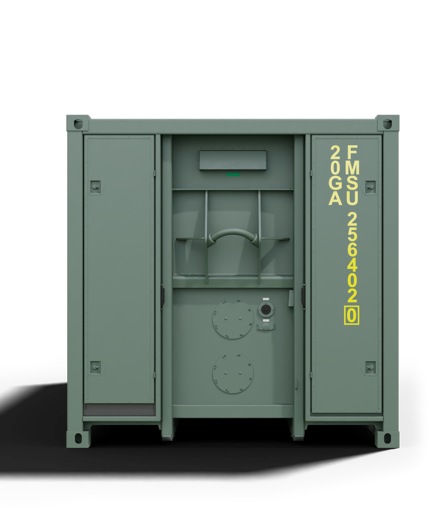 Base Container, Front View, Westbay Defence & Government