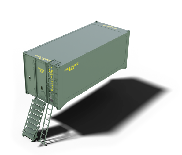 Base Container, ISO View Ladder & Stair, Westbay Defence & Government